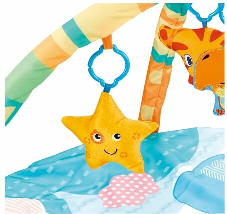 Baby playmat with star and giraffe toys