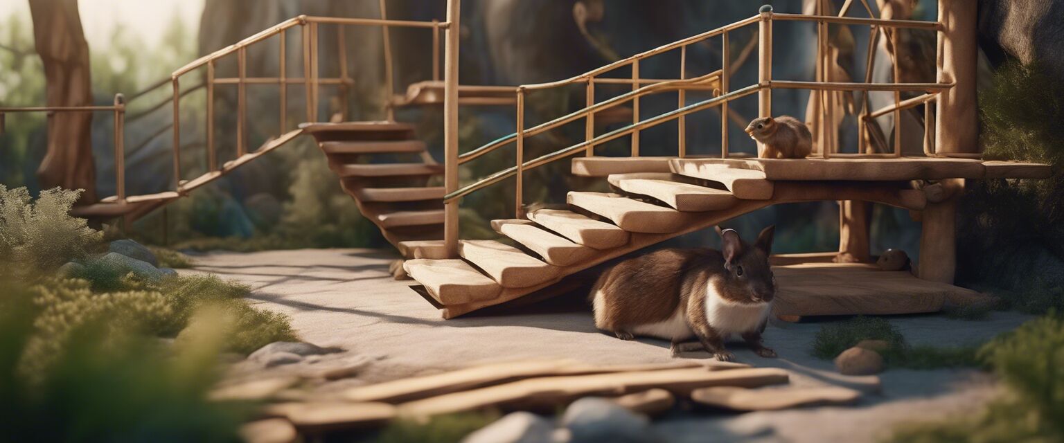 Multi-level climbing structure for small animals