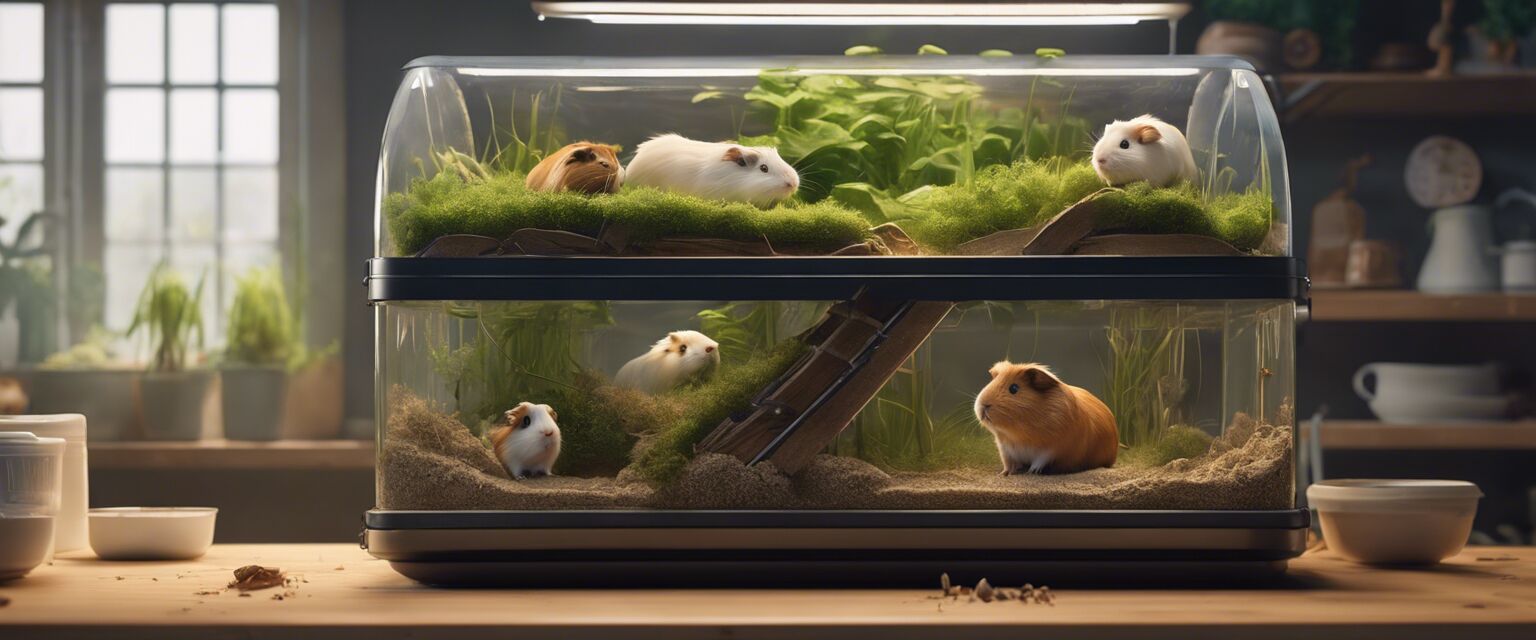Organized guinea pig habitat