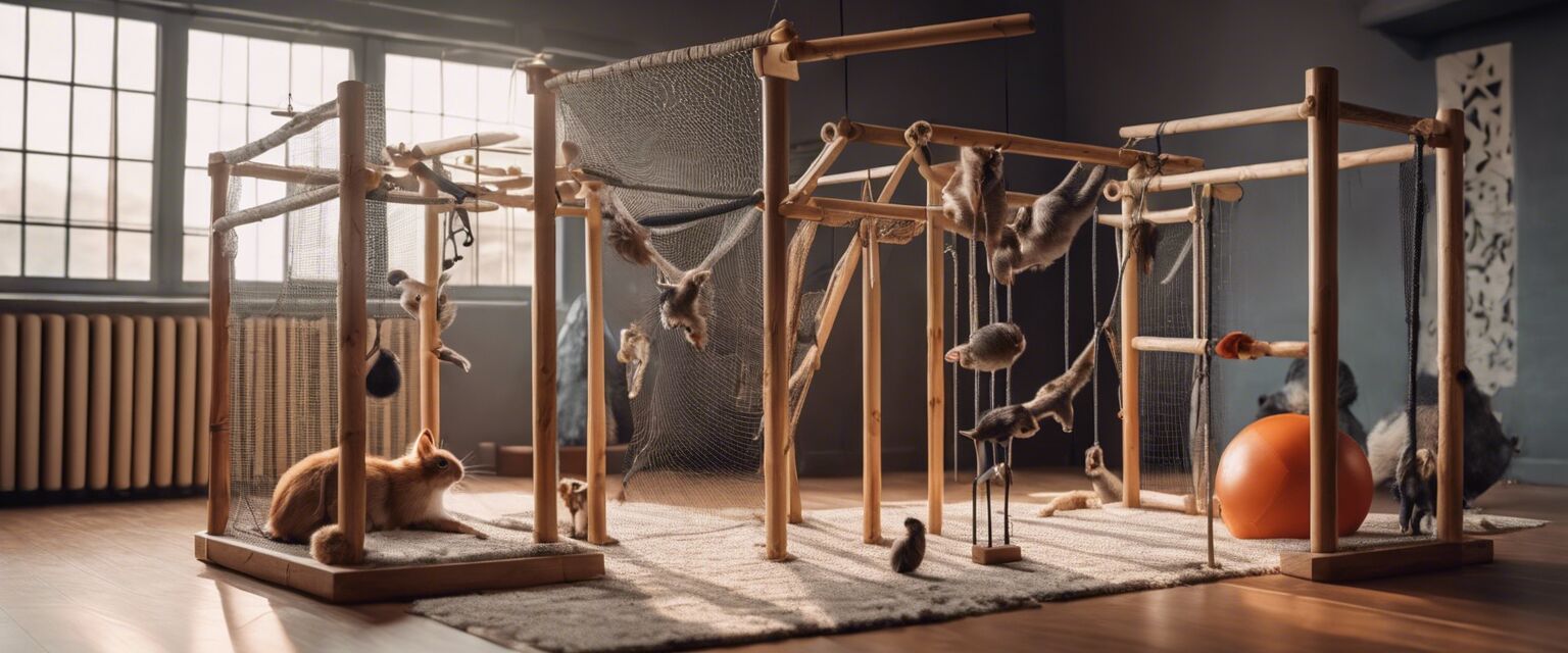 Handmade small animal gym