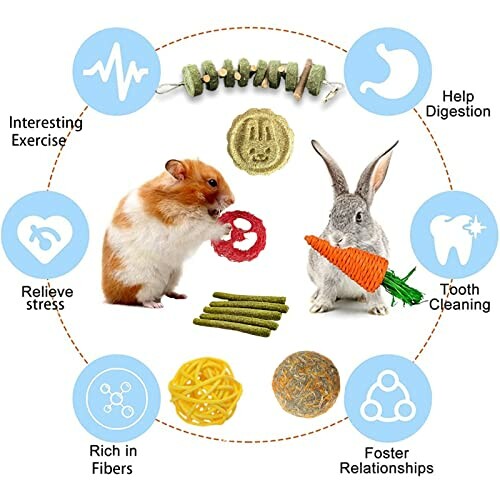 Grddaef Bunny Chew Toys