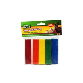 Pack of multicolored wood chews for small animals by Wild Harvest.